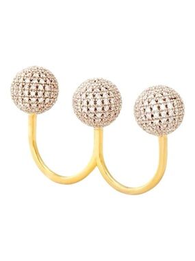 nOir Cassandra Double Finger Ring NWOT Size 5